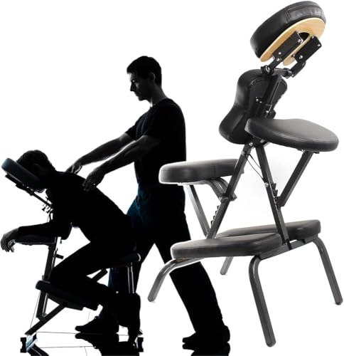 GLETSF Silla De Tatuaje Plegable, Silla De Masaje Profesional, Ligera Y Portátil para Salón De Tatuajes Y Masajes, Capacidad De Carga De 113 Kg.-Purple