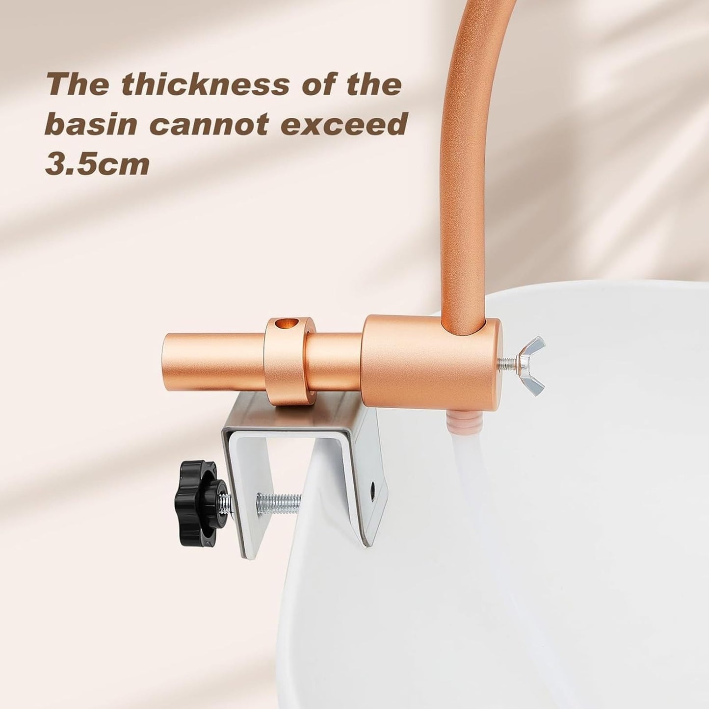 Accesorio for el Cuidado de la Cabeza, champú, masajeador de Cuero cabelludo, Salida de Agua, Lavabo, Soporte Ajustable a 180° con Bomba de Agua y fijación metálica for peluquerías y Uso doméstico.