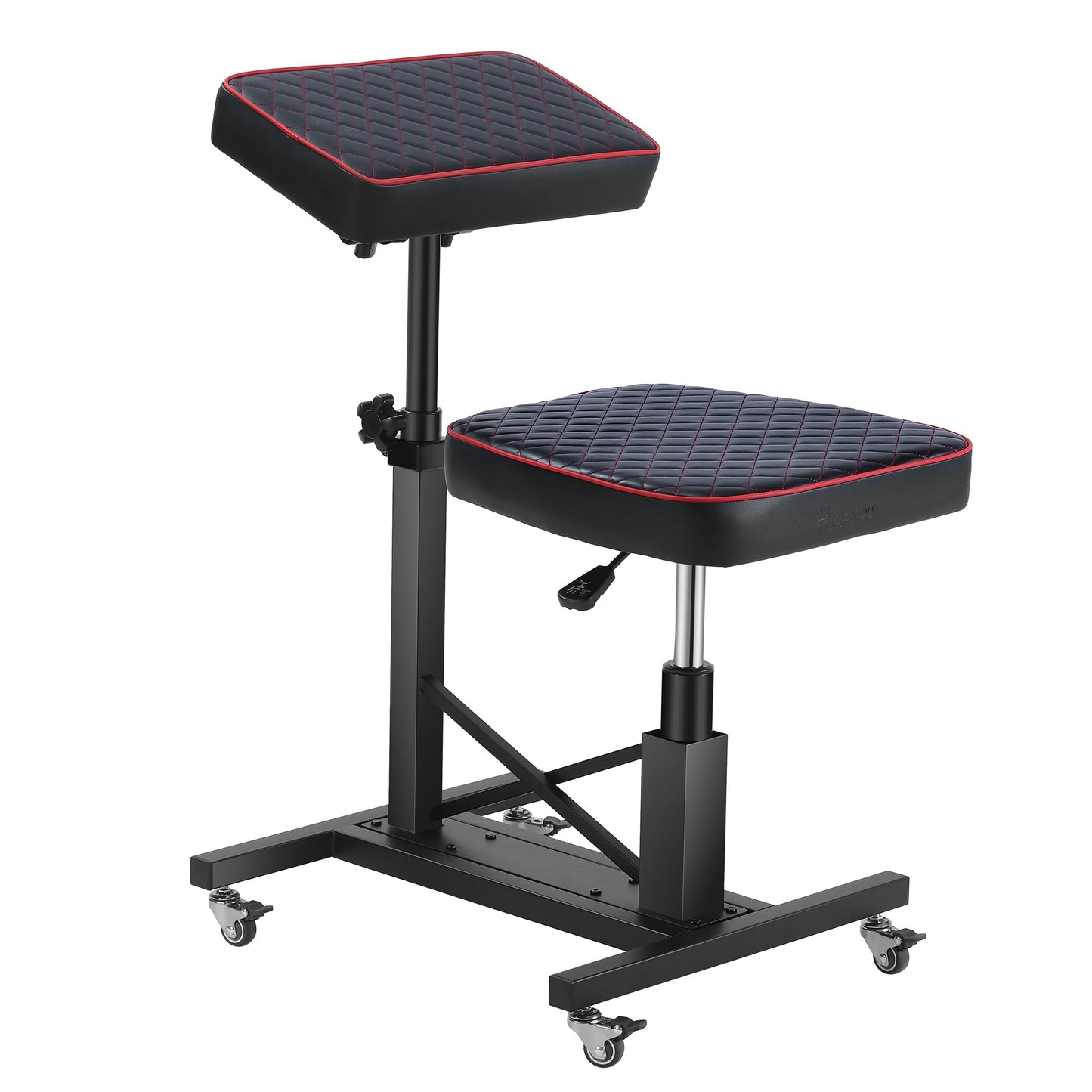 POARMEEY Silla de tatuaje para cliente con reposabrazos, silla de artista de tatuaje, soporte con ruedas, altura ajustable por dispositivo hidráulico