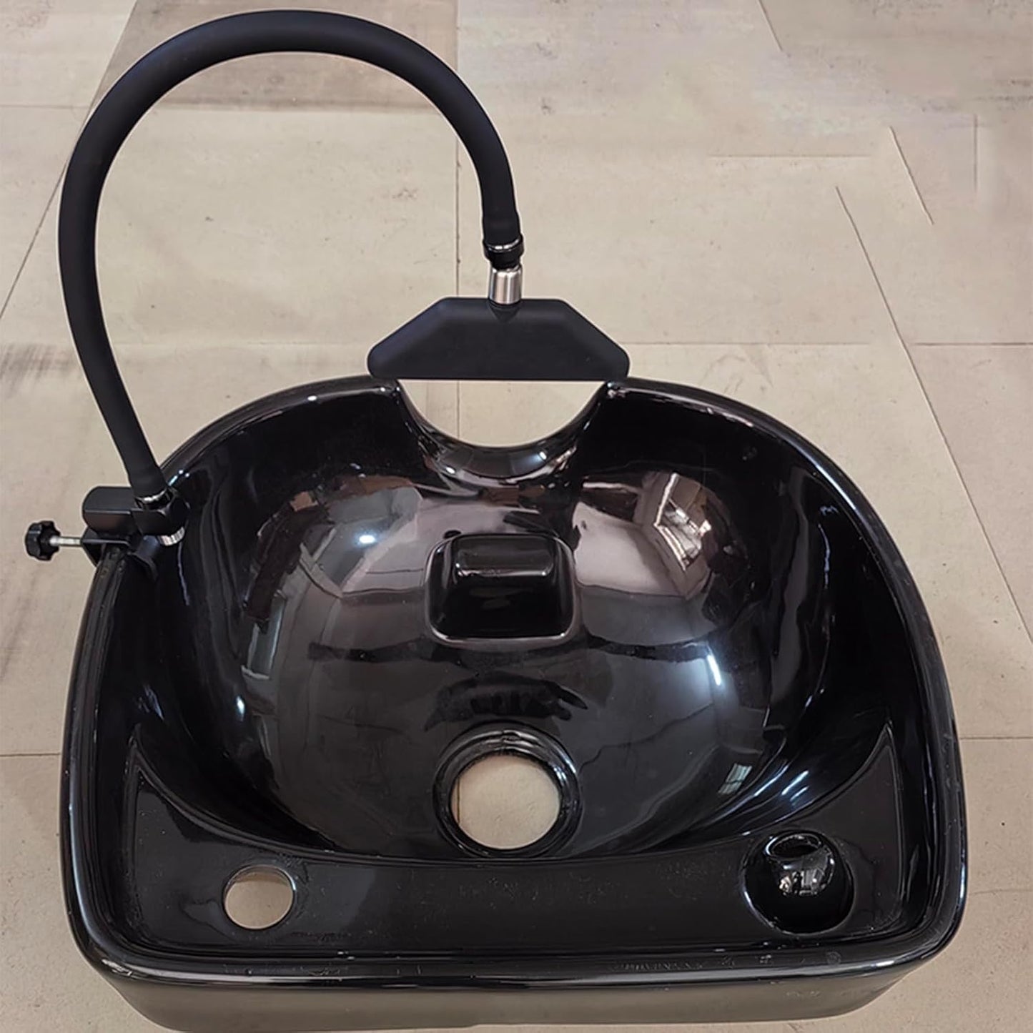 WFUAHA Head SPA Salida De Agua con Bomba, Marco del Equipo Head SPA, Dirección Ajustable De 360°, Dispositivo Móvil De Terapia De Cabeza con Circulación De Agua, para Peluquería, Hogar