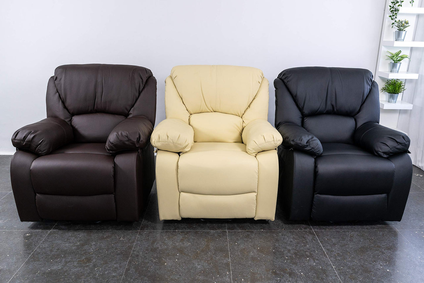 Sillón Relax Reclinable Manual ECO-DE® – Masaje con Calor Lumbar, Marrón