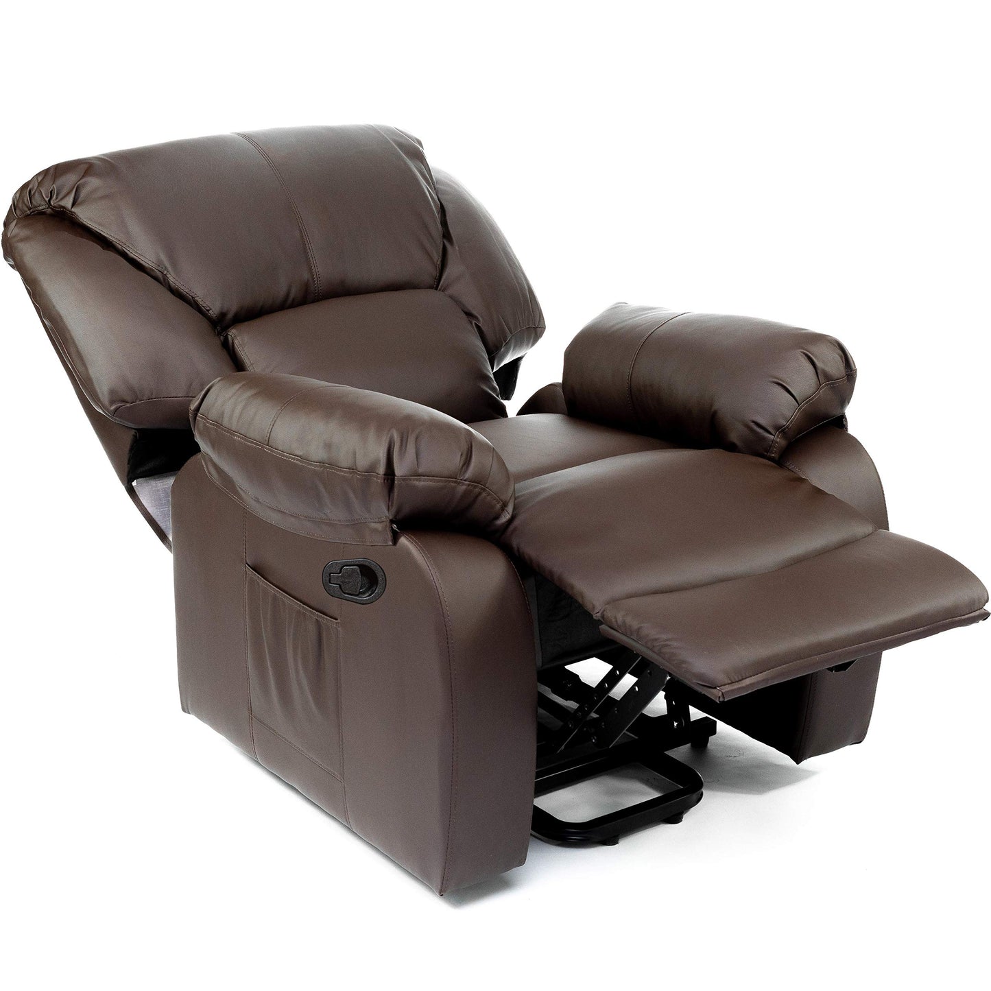 Sillón Relax Reclinable Manual ECO-DE® – Masaje con Calor Lumbar, Marrón