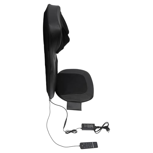 Zoobotanica Cojín de masaje Shiatsu con calor y vibración, cojín de masaje para espalda, glúteos y cuello, 3 intensidades, masajeador de espalda para casa, oficina, coche (negro)