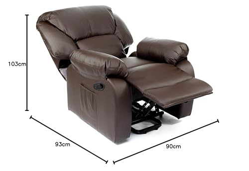 Sillón Relax Reclinable Manual ECO-DE® – Masaje con Calor Lumbar, Marrón