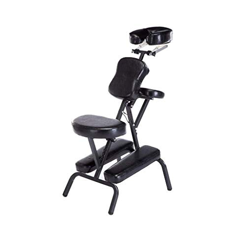 LOKAXXZU Silla de Masaje de Masaje liviano portátil Masaje Silla de SPA de Tatuaje, Negro