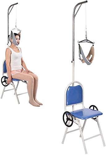 Silla De Tracción Plegable, Dispositivo De Tracción De Estiramiento Cervical Marco De Tracción De Espondilosis Cervical Fisioterapia Alivio del Dolor,D (A)