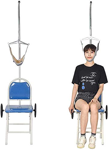 Silla De Tracción Plegable, Dispositivo De Tracción De Estiramiento Cervical Marco De Tracción De Espondilosis Cervical Fisioterapia Alivio del Dolor,D (A)