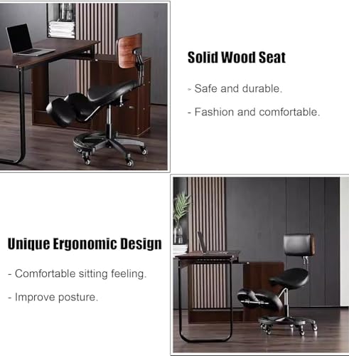 Silla ergonómica con altura ajustable, respaldo y reposapiés, ideal para masajes, spa y clínicas dentales, diseño rodante