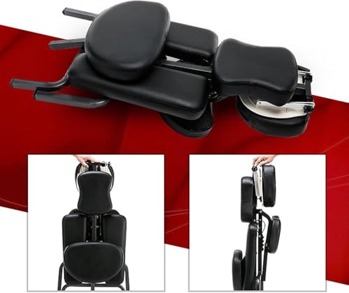 GLETSF Silla De Tatuaje Plegable, Silla De Masaje Profesional, Ligera Y Portátil para Salón De Tatuajes Y Masajes, Capacidad De Carga De 113 Kg.-Purple