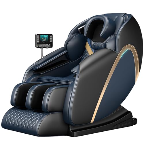 Silla de masaje reclinable de cuerpo completo con gravedad cero con bolsa de aire, pista SL, rodillos de pie, pantalla táctil, modos automáticos para trabajadores de oficina
