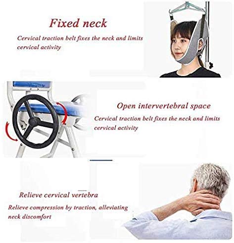 Silla De Tracción Plegable, Dispositivo De Tracción De Estiramiento Cervical Marco De Tracción De Espondilosis Cervical Fisioterapia Alivio del Dolor,D (A)