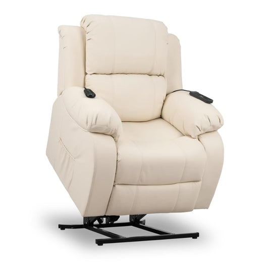 Sillón Relax Eléctrico Levanta Personas ZZ Don Descanso Trevi – Masaje 4 Zonas, Calor Lumbar, Beige