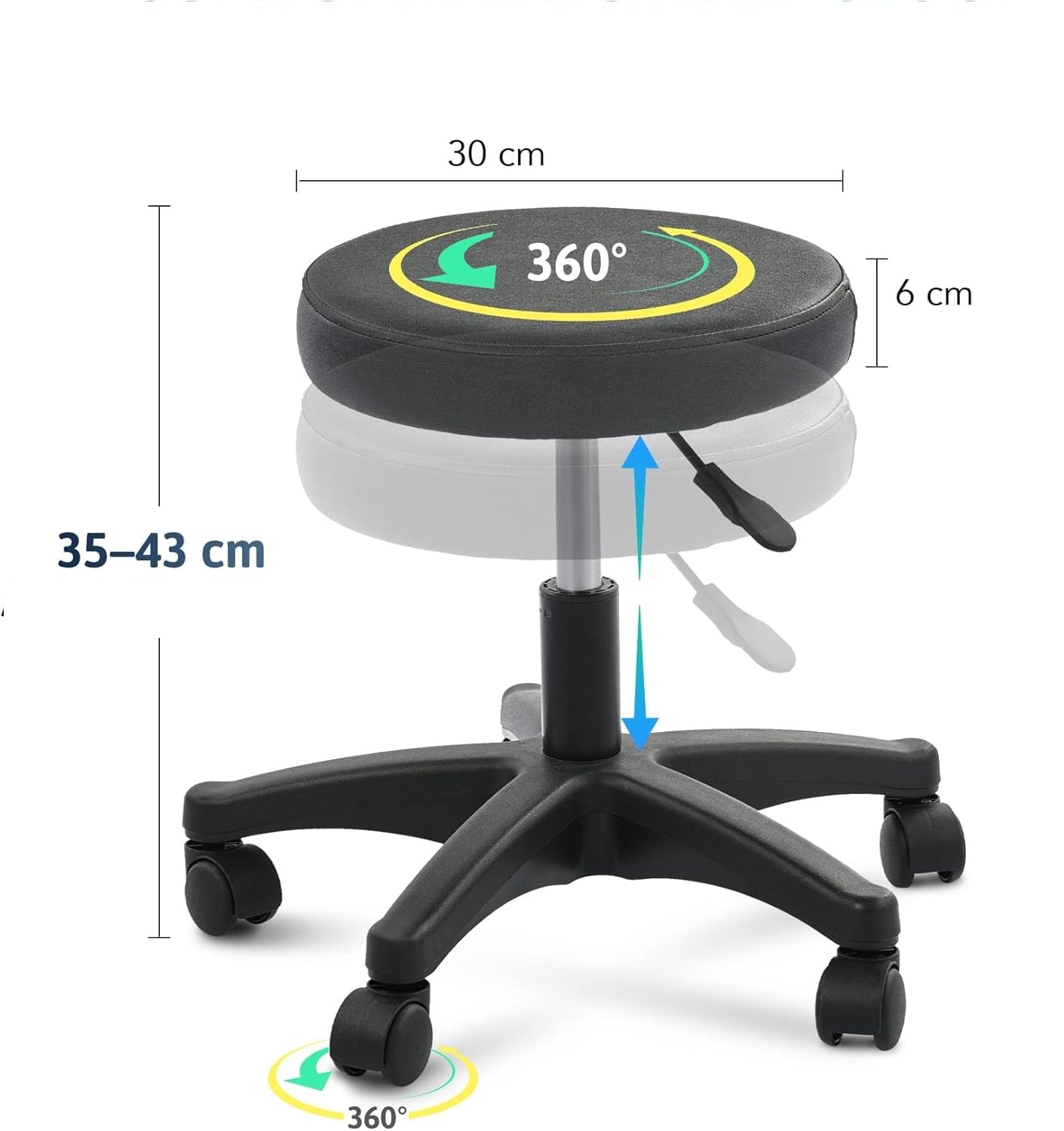 JINPALAY Camilla Masaje Plegable con Taburete 3 Zonas Cama de Masaje Profesional Fisioterapia Ajustable Reposabrazos Reposacabezas para SPA, Tatuaje, Facial, Pedicure Therapy (Negro)