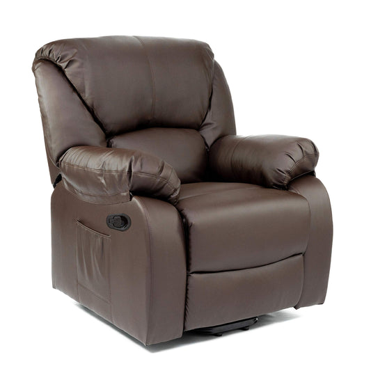 Sillón Relax Reclinable Manual ECO-DE® – Masaje con Calor Lumbar, Marrón